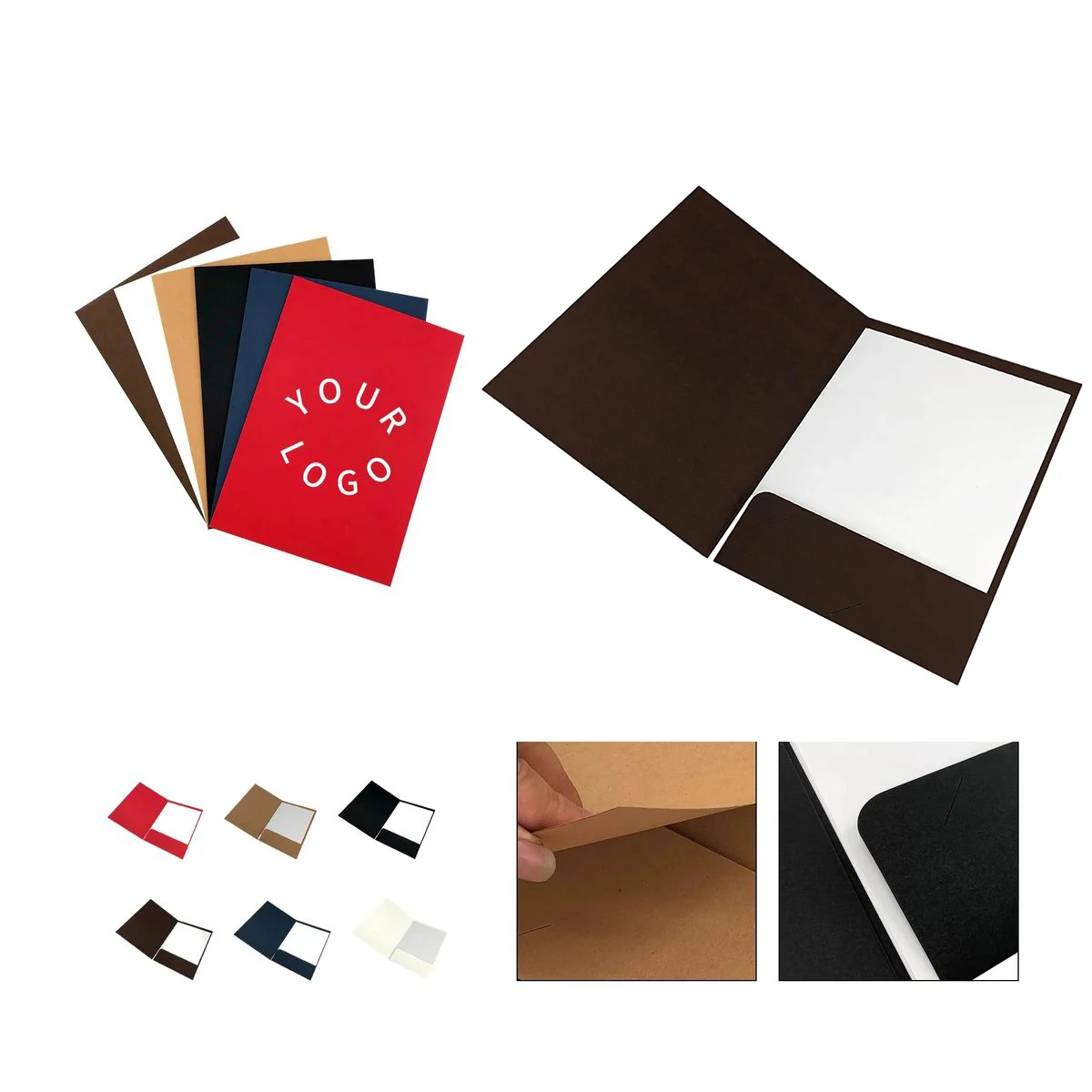Kraft Paper Folder A4 Cardboard Durable 1