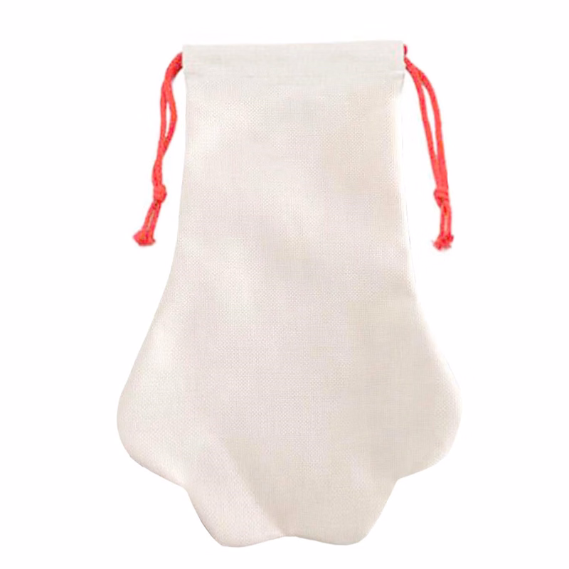 Velvet Christmas Stocking In Paw Shape