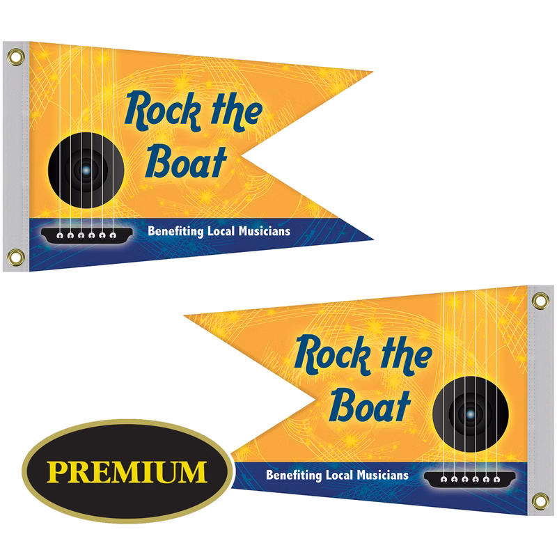 Double Sided Knitted Polyester Swallowtail Boat Flag (16"x24")