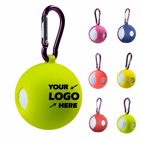 Custom Silicone Golf Ball Holder with Hook — Premium Golfer Sports Promotional Item