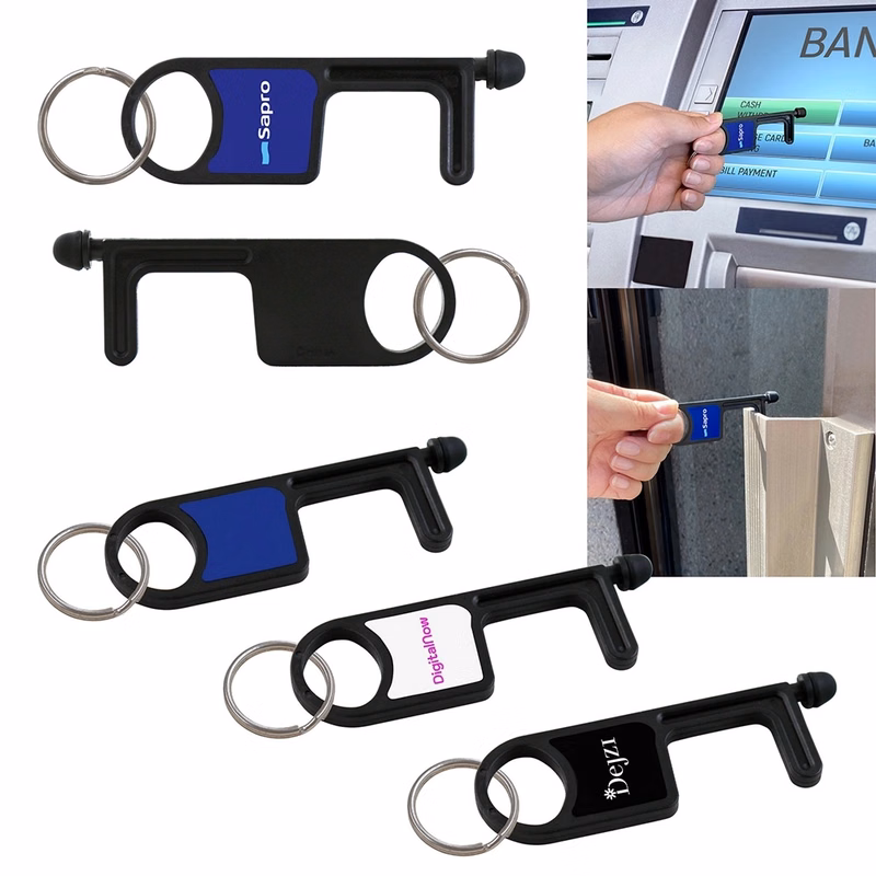 No-Touch Tool with Key Ring and Stylus