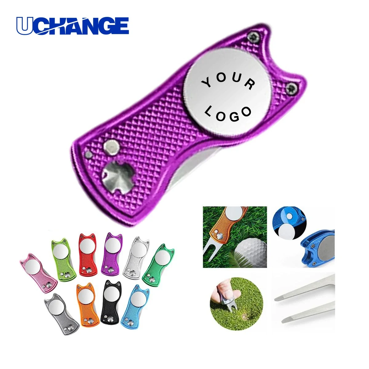 Compact Golf Divot Tool with Magnetic Marker 1