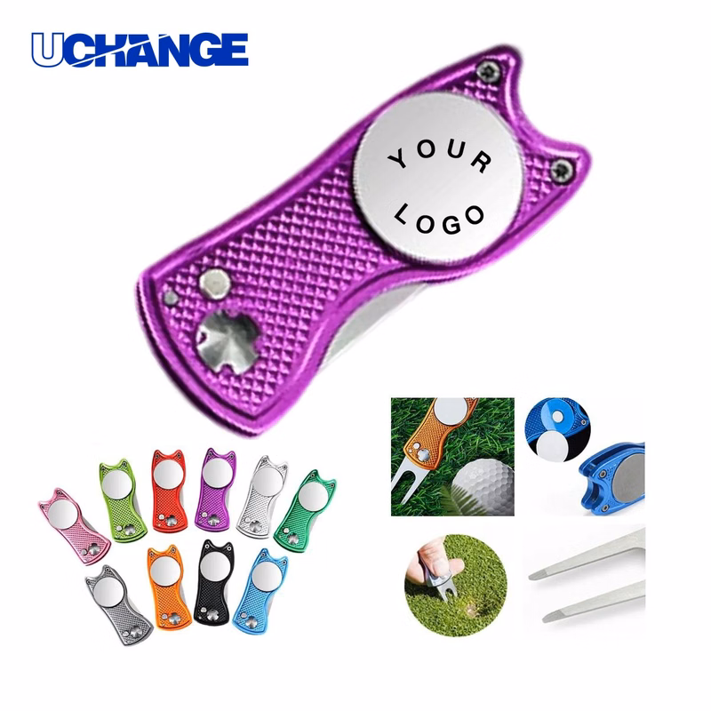Compact Golf Divot Tool with Magnetic Marker
