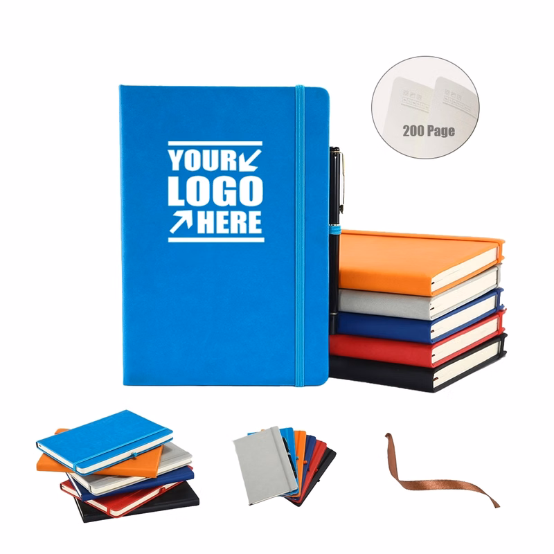 A5 Pu 200 Pages Thick Classic Notebook With Pen Loop
