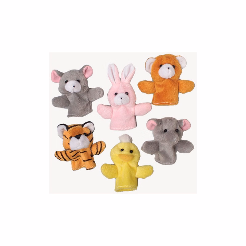 Plush Animal Finger Puppets - Assorted 4"