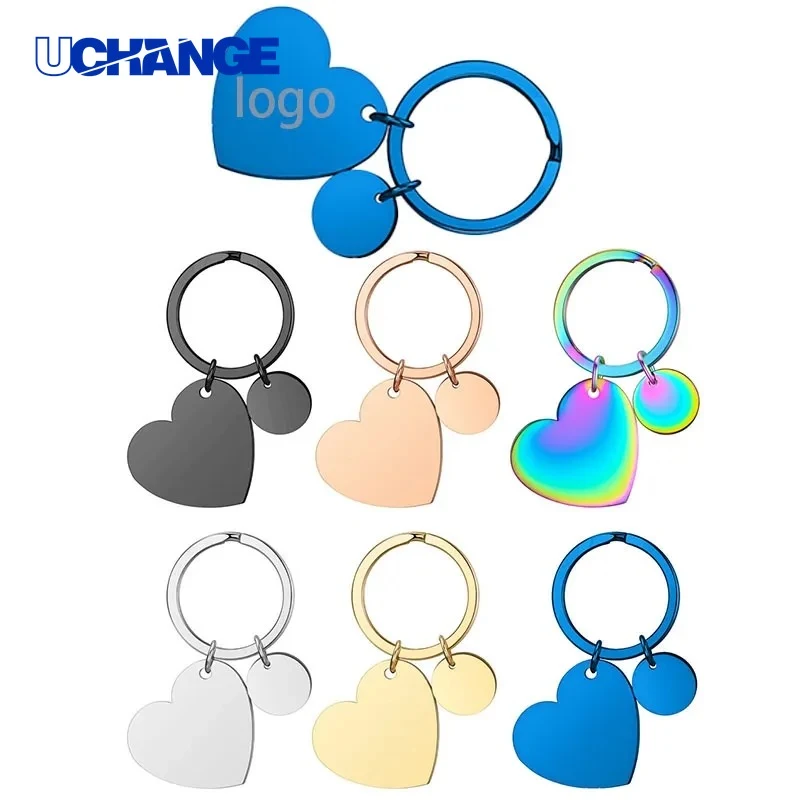 Heart-Shaped Stainless Steel Keychain Gift Accessory 1