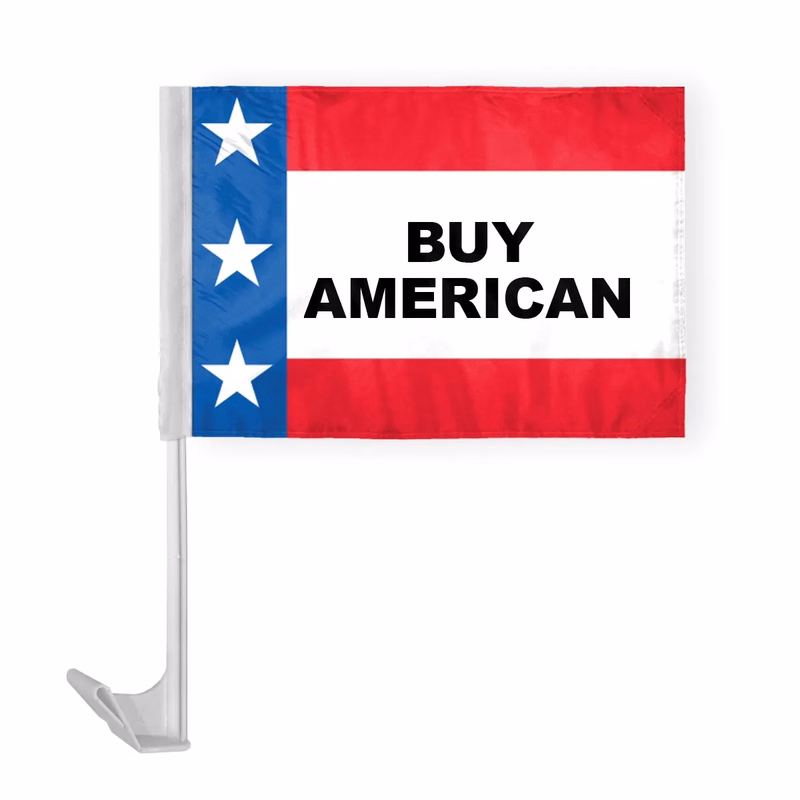 12" x 16" Patriotic Message Car Flag - wPoly