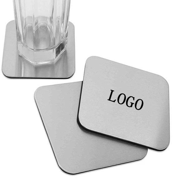 Stainless Steel Square Beverage Coaster 1