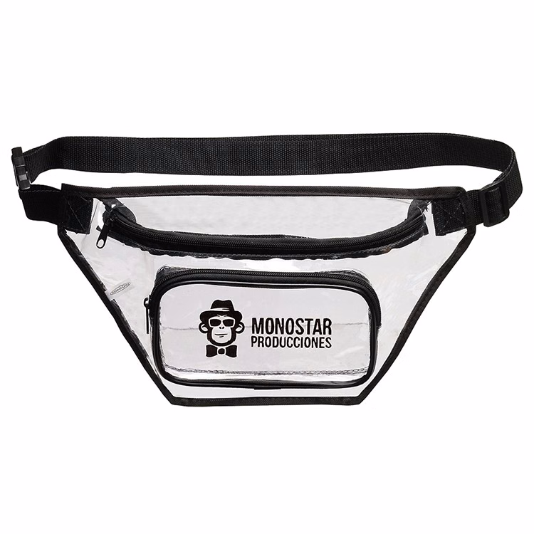 Two Zippered Clear Fanny Pack