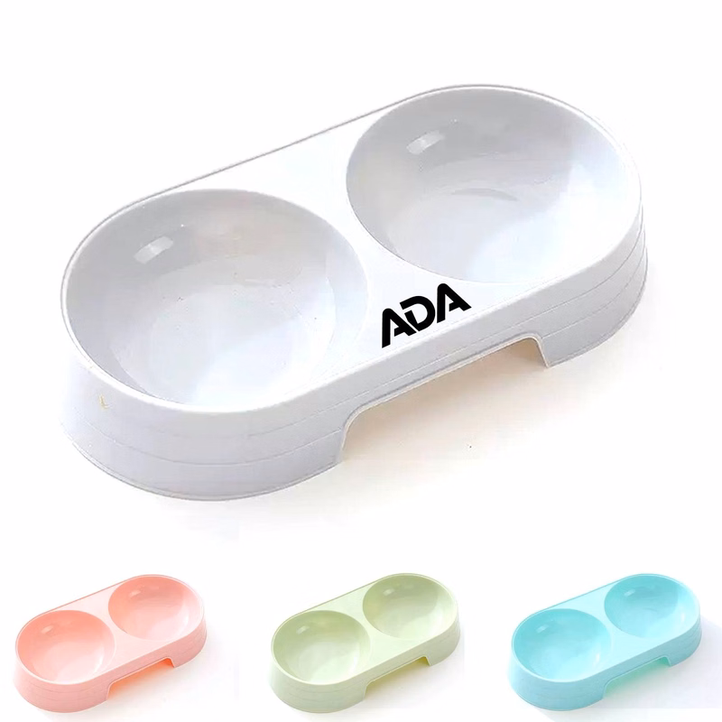 Plastic Pet Food Double Bowl