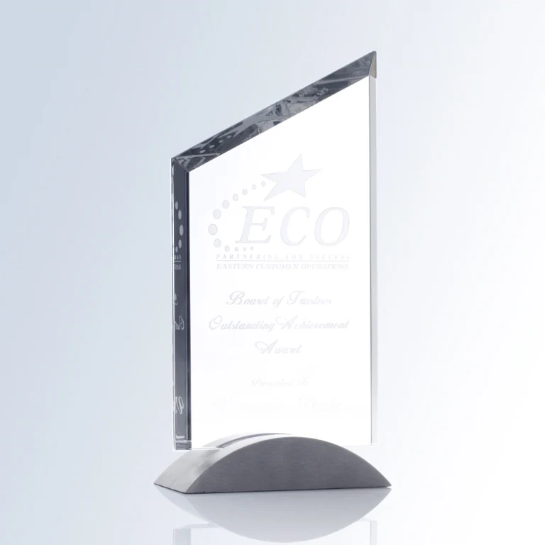 Sail Award w/Base Optic Crystal Award 1