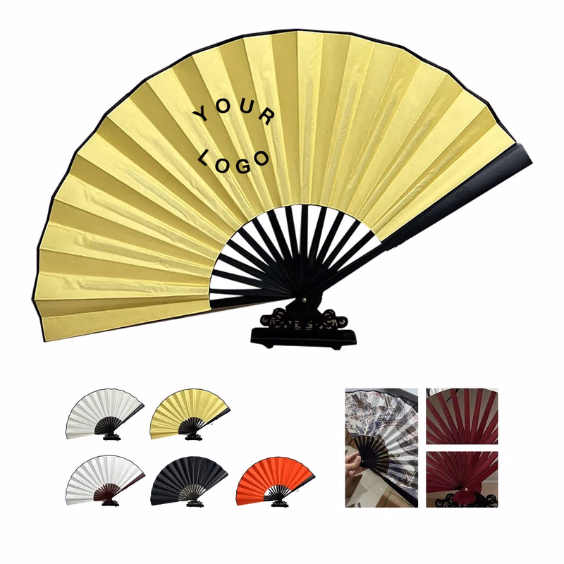 Elegant Bamboo Silk Fan with 23 Inch Wide Breeze