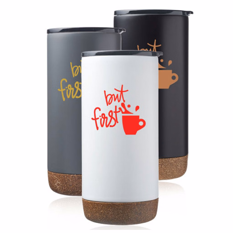 16 oz. Cork Bottom Travel Tumbler