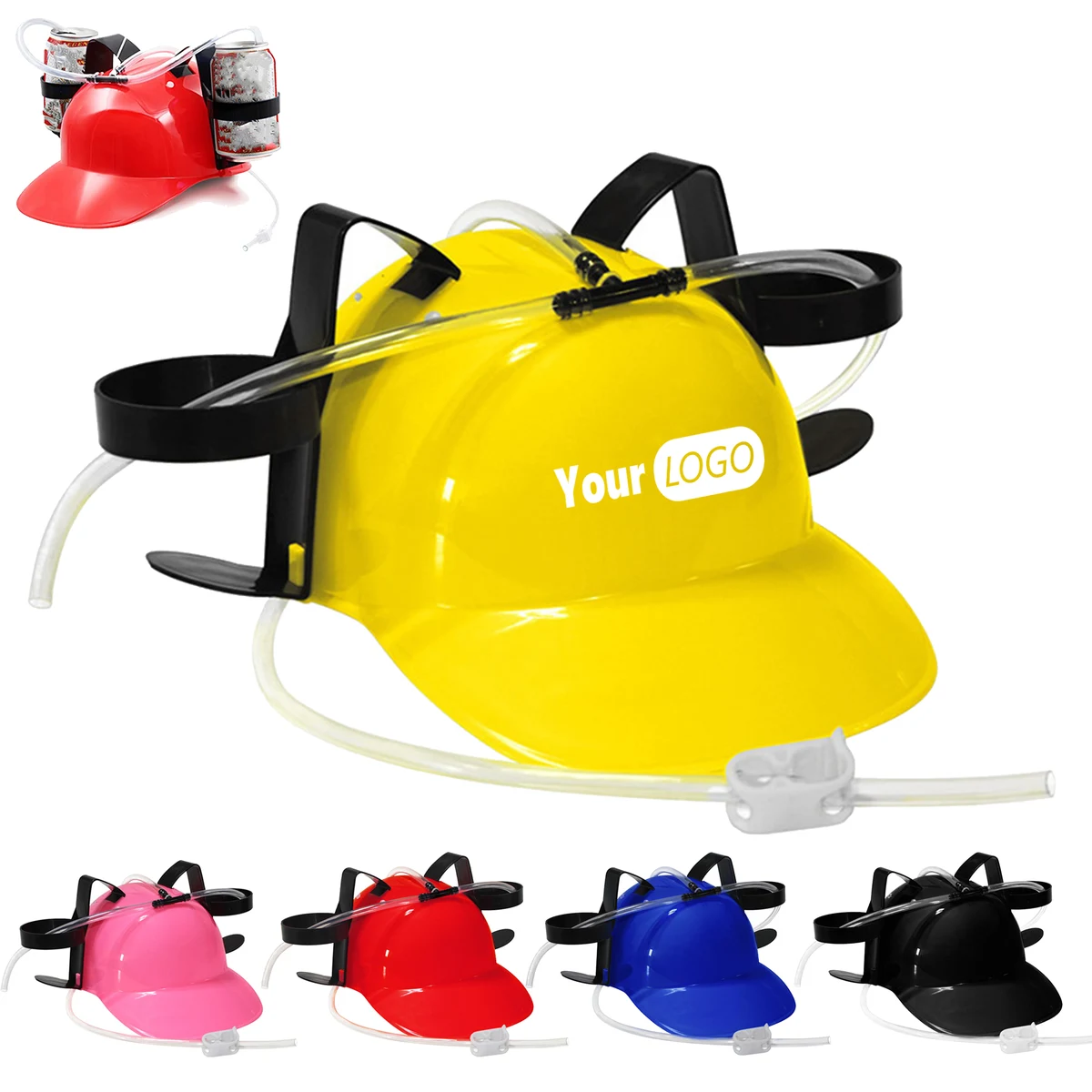 Beer Drinking Hat with Tubes 1