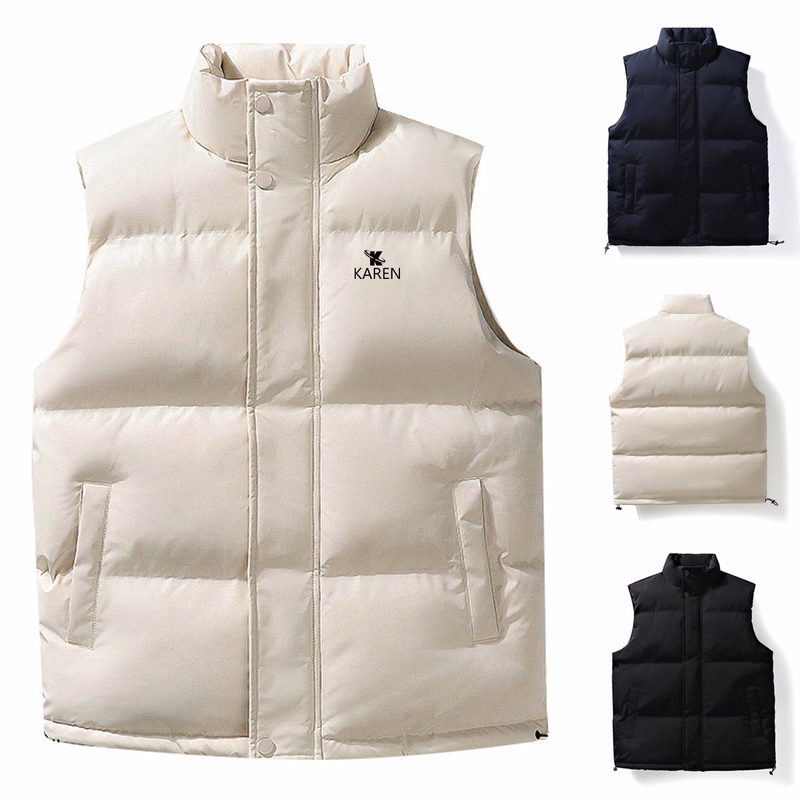 Winter Quilted Cotton Stand Collar Sleeveless Vest
