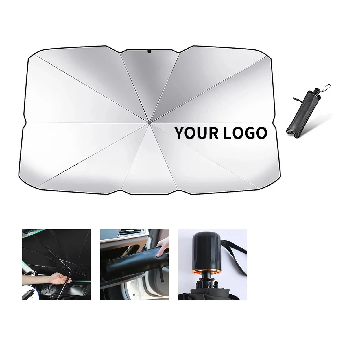 Polyester Windshield Shade with Foldable Design 1