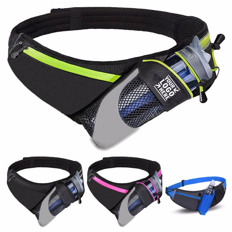 Men Women Running Belt Water Bottle Holder with Large Pocket Fits Most Smartphone