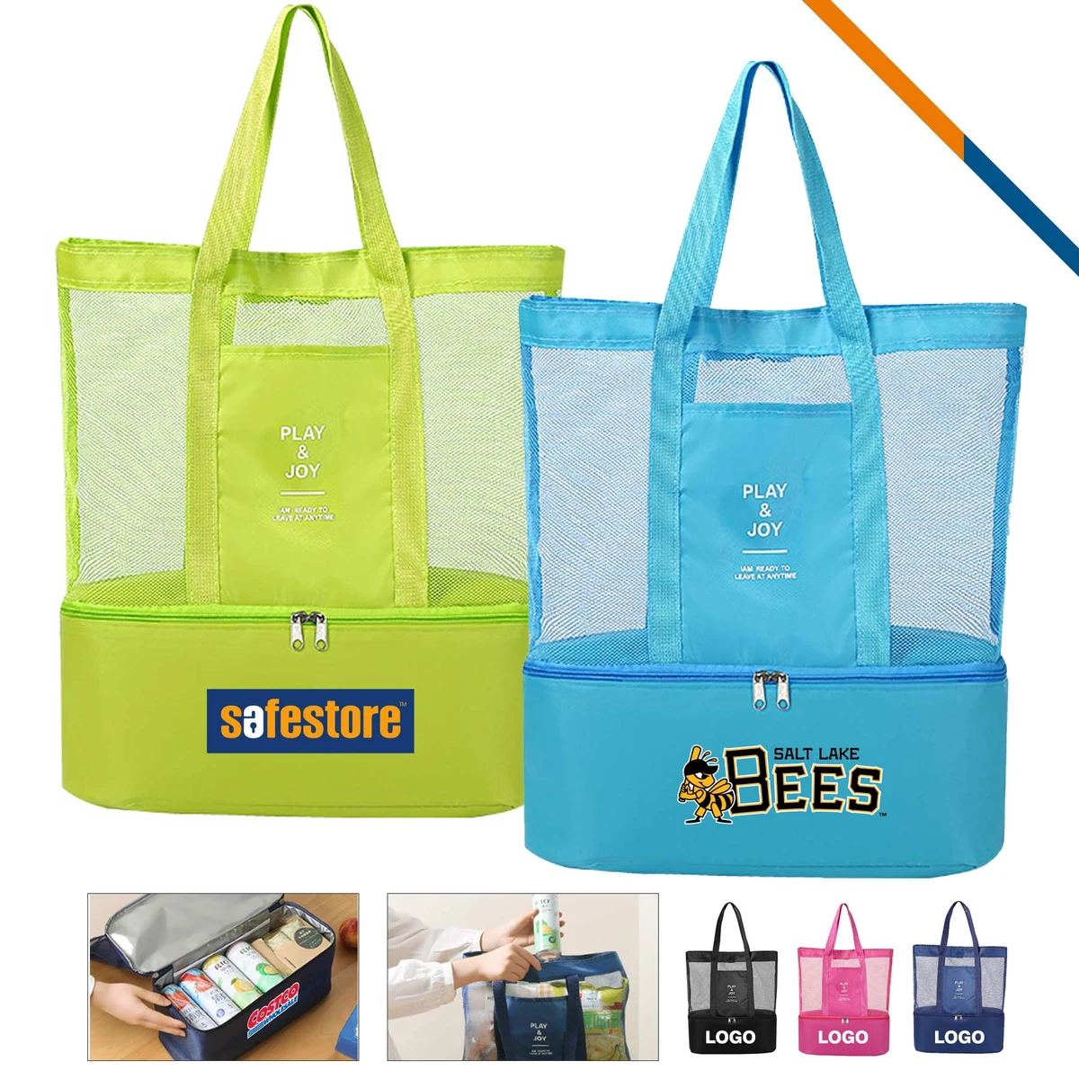 Naper 2in1 Mesh Beach Cooler Tote Bag 1