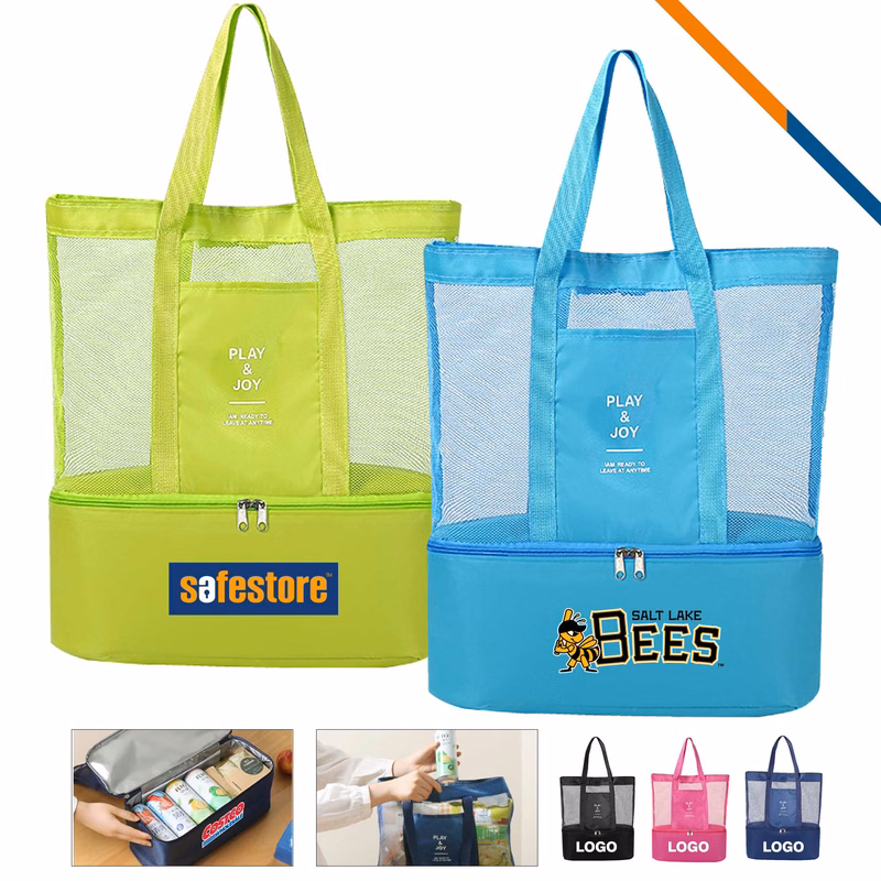 Naper 2in1 Mesh Beach Cooler Tote Bag