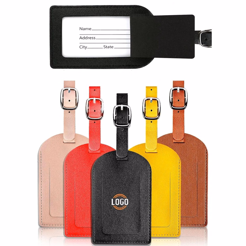 PU Leather Luggage Tag Identifier