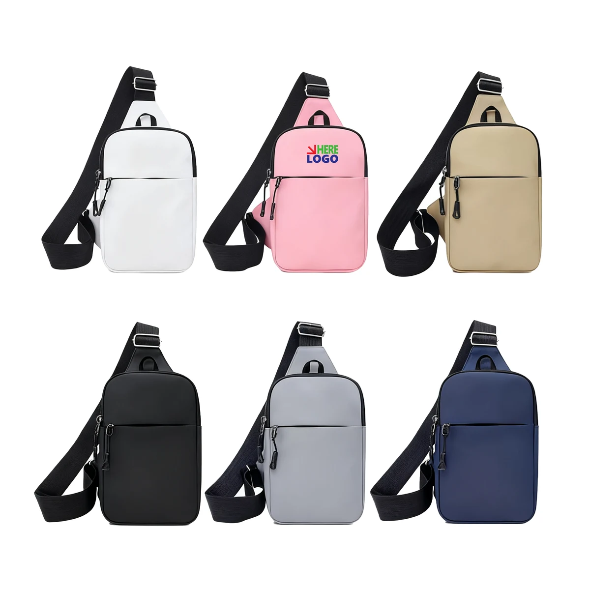 Fashion Solid Color Chest Bag Outdoor Sports Light Crossbody Bag 1