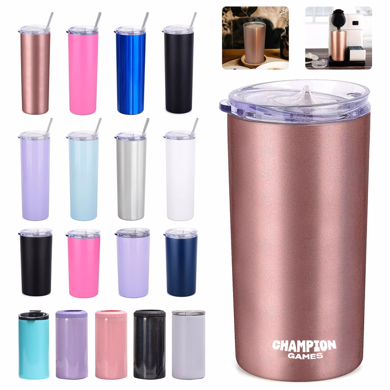 12oz/20oz Stainless Steel Slim Travel Tumbler