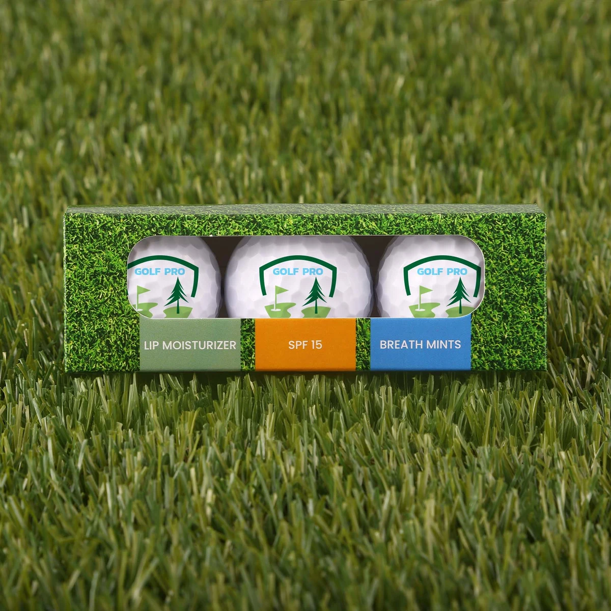 3 Pack Golf Ball Lip Moisturizer, Mints & SPF15 Lip Moisturizer 1