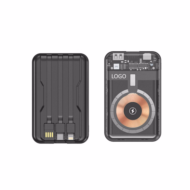 Transparent power bank that can magnetically absorb the phone