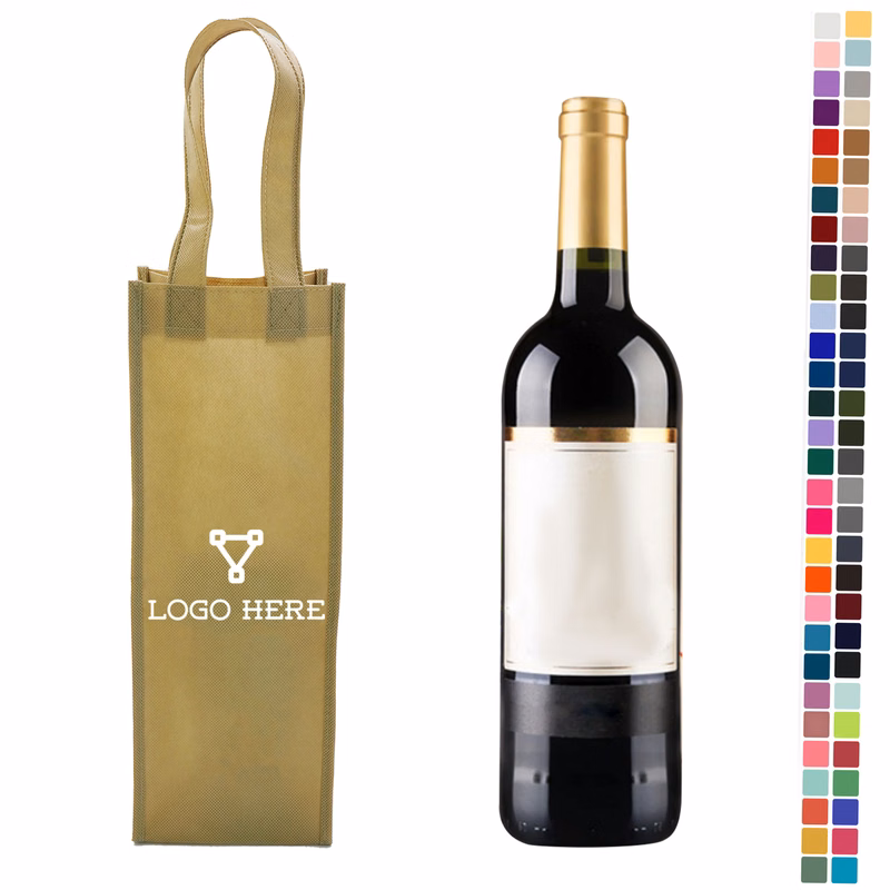 Single Bottle Non-woven Wine Tote Bag