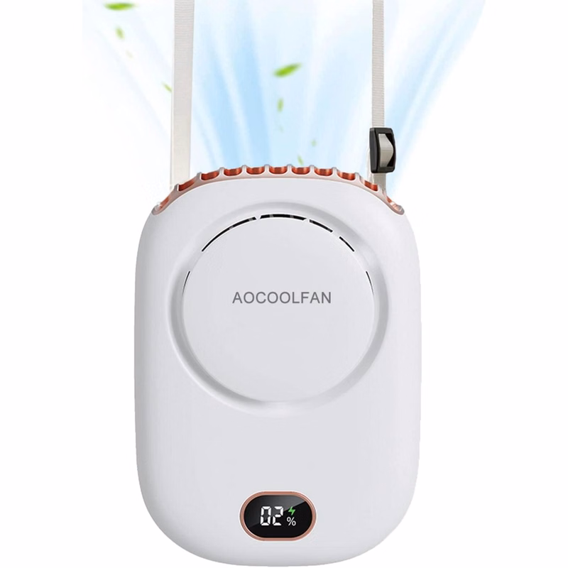 2000mAh Portable Neck Fan w/ Adjustable Lanyard