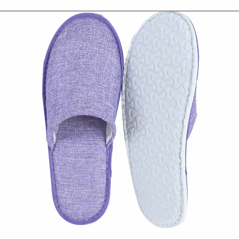 Hotel Disposable Slippermade of thickened raw linen