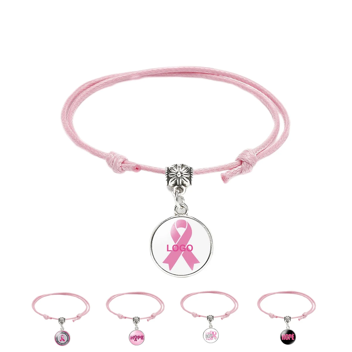 Breast Cancer Awareness Bracelet Adjustable (direct import) 1