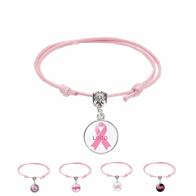 Breast Cancer Awareness Bracelet Adjustable (direct import)