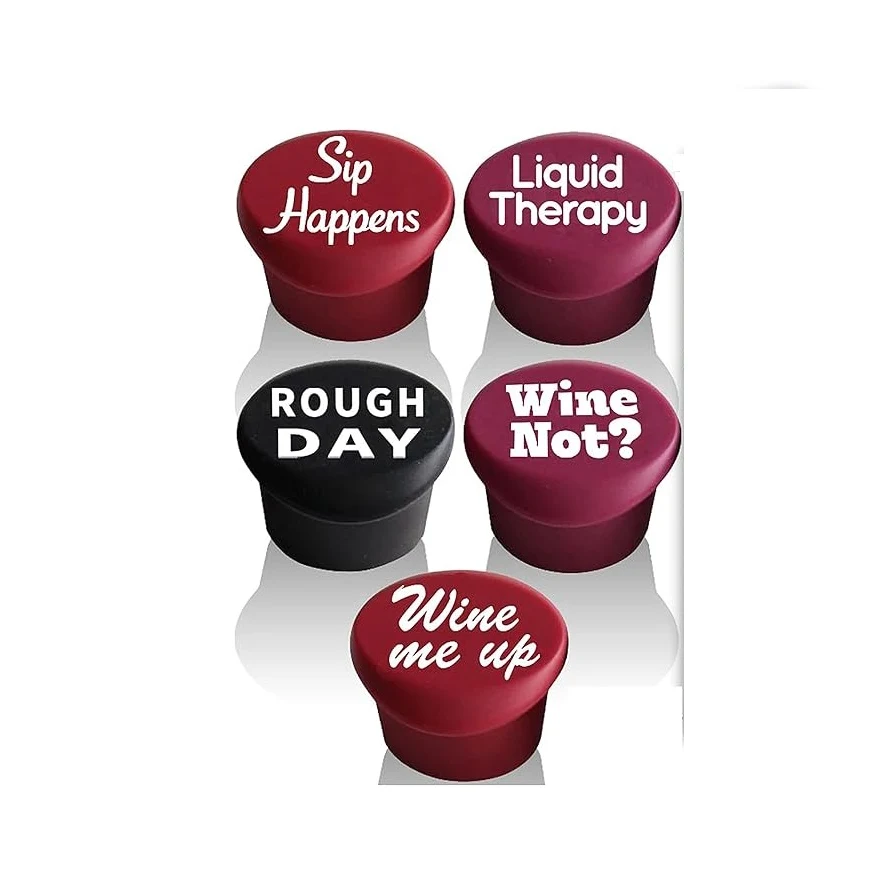 Silicone Wine Bottle Stopper (Screen Printed) 1