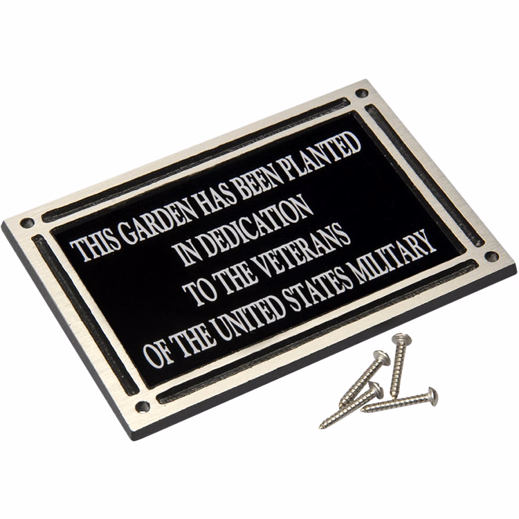Outdoor Cast Plaque-Flat Back Silver
