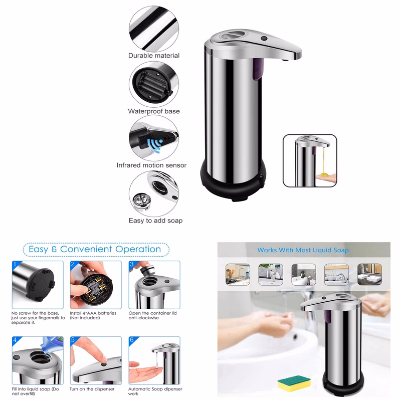 Automatic Touchless High Capacity Soap Dispenser