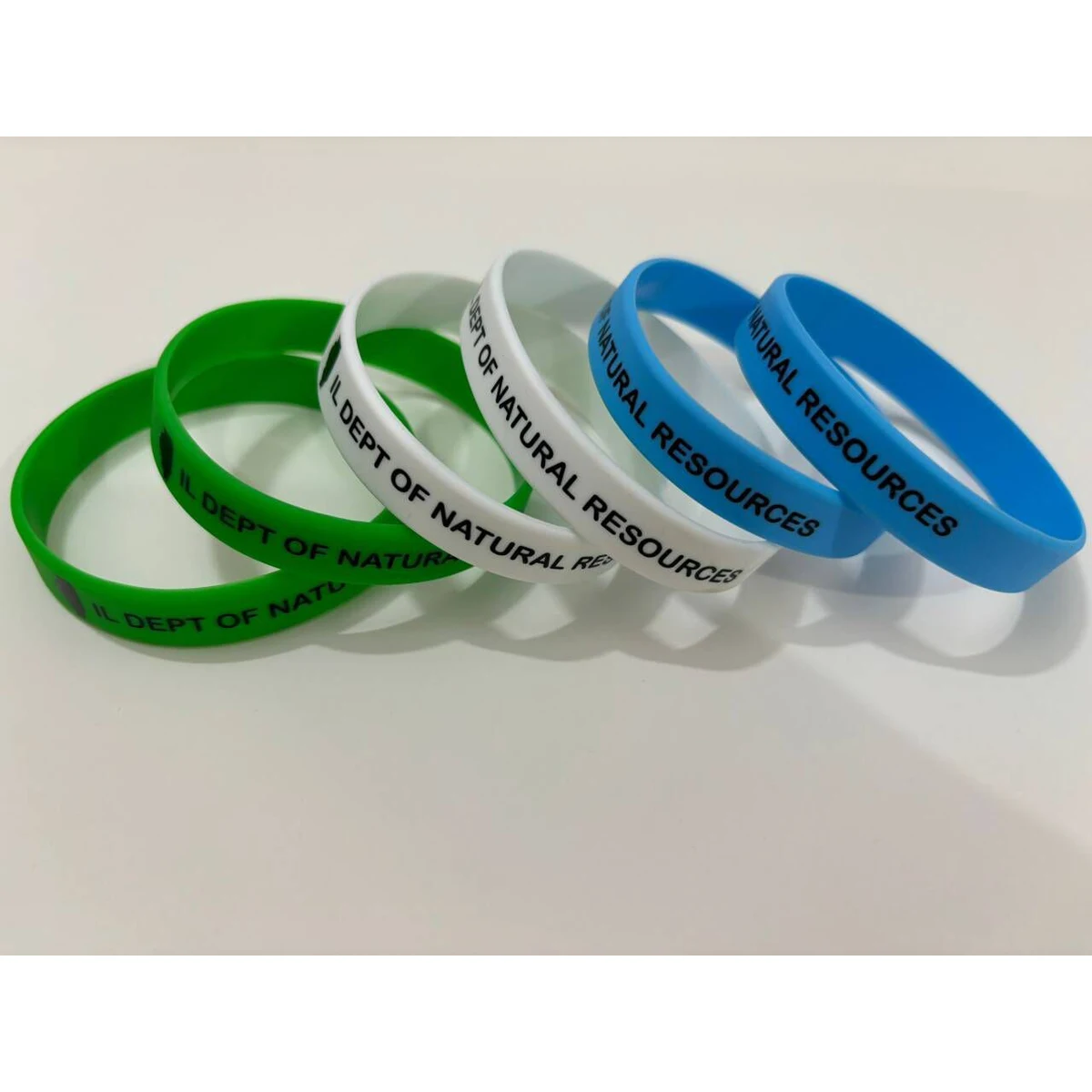 1/2" Debossed Color Filled Silicone Wristbands 1