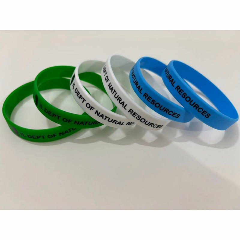 1/2" Debossed Color Filled Silicone Wristbands
