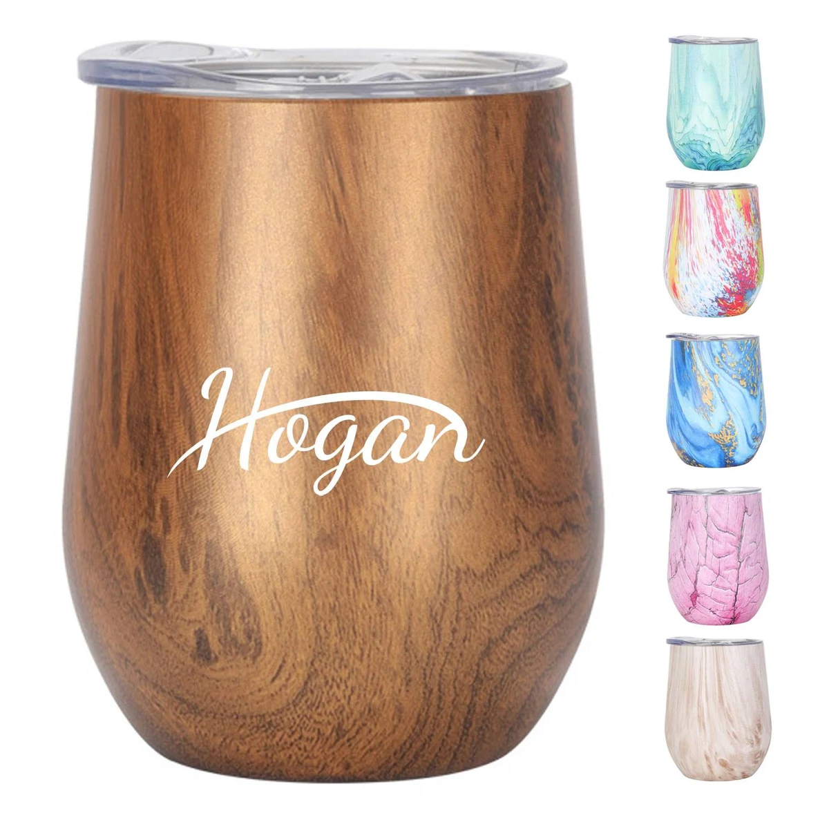 12oz Wood Grain Stainless steel Tumbler 1