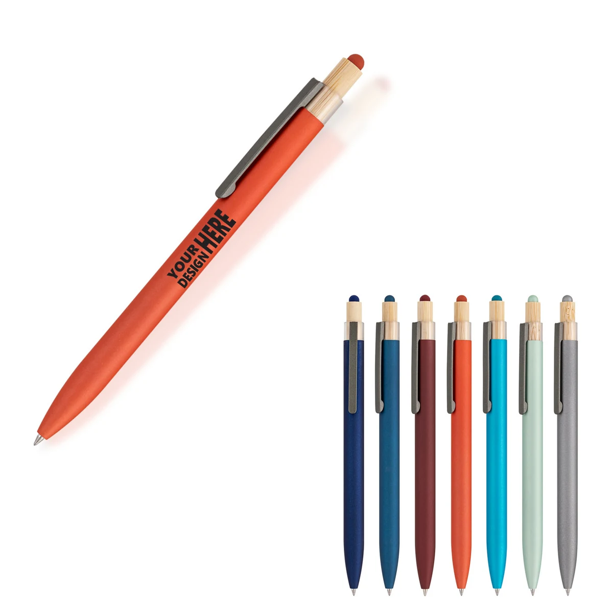 Bamboo Top Gel Ink Pen With Metal Barrel 1