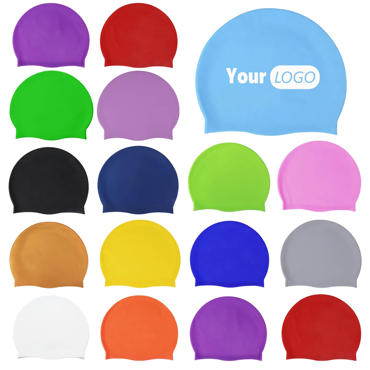 Unisex Adult Silicone Swim Cap 1