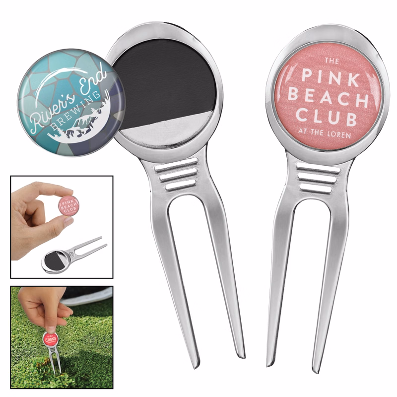 Magnetic Golf Divot Fixer Repair Tool & Marker