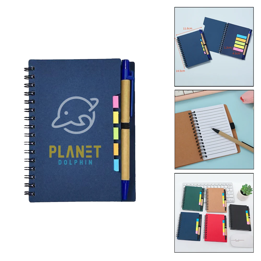 Kraft Notebook w/Sticky Notes and Pen 1