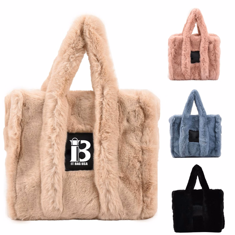 Plush Large Capacity Tote Bags For Women