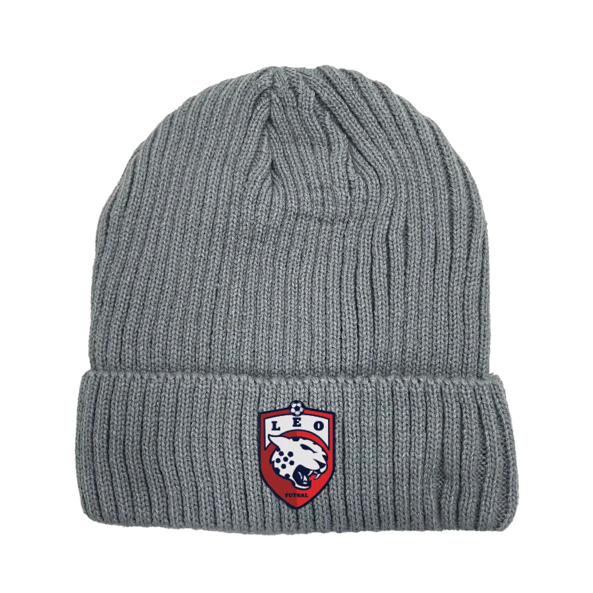 Ribbed Pattern Knit Beanie w/Plush Lining 1