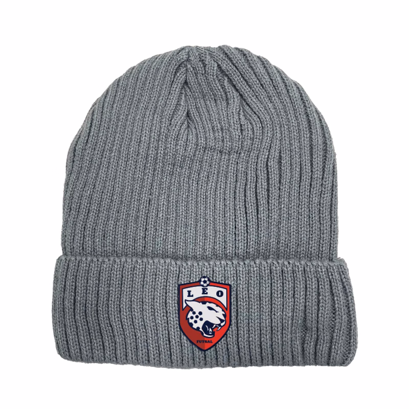 Ribbed Pattern Knit Beanie w/Plush Lining