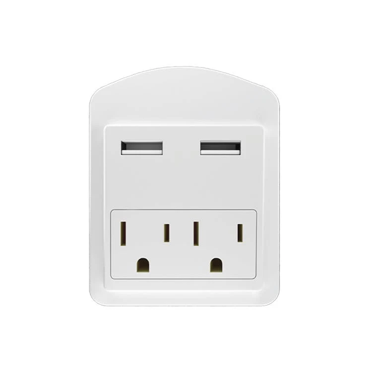 Wall Outlet Extenders - 2x AC 2x USB 1