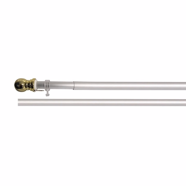 6' Budget Indoor Aluminum Pole With Top & Zip Ties