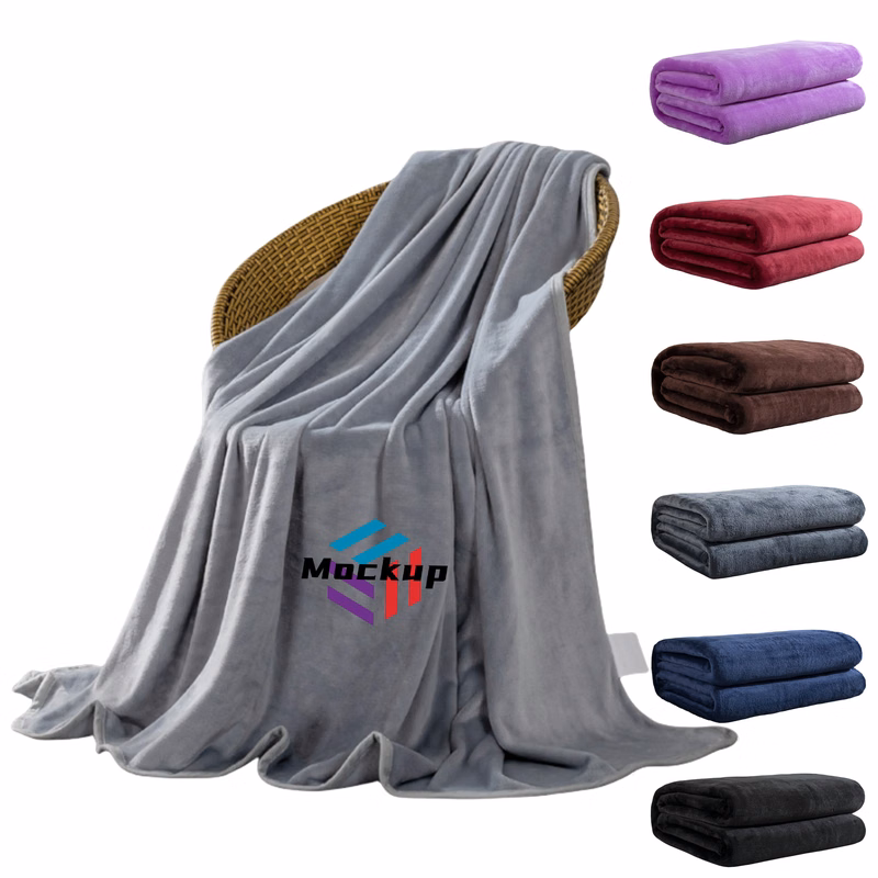 Travel Flannel Bed Sofa Blanket