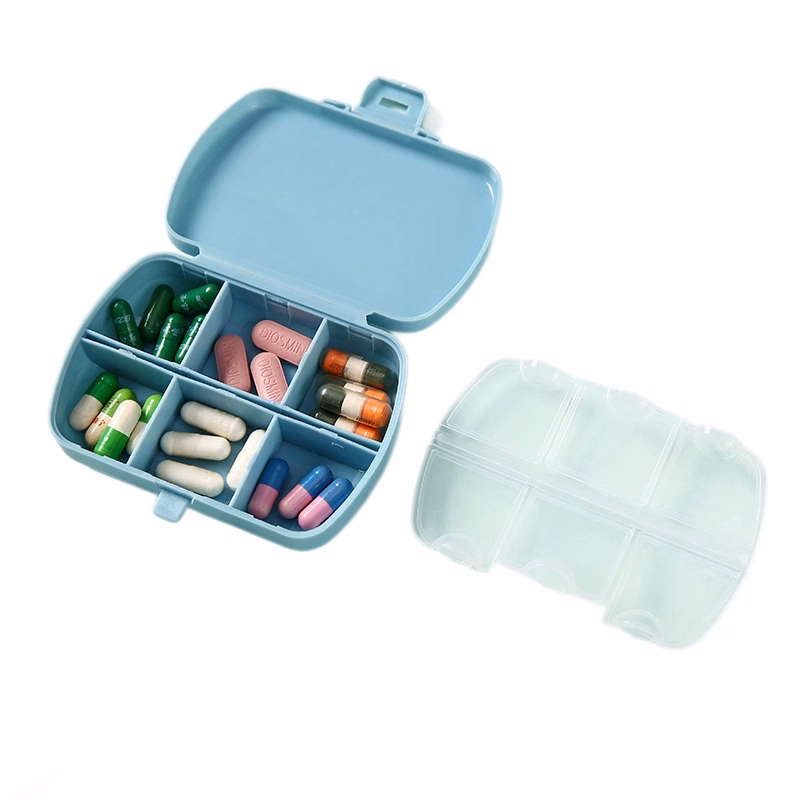 Portable 6-Compartment PP Pill Organizer
